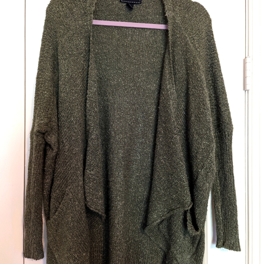 Green relaxed cardigan